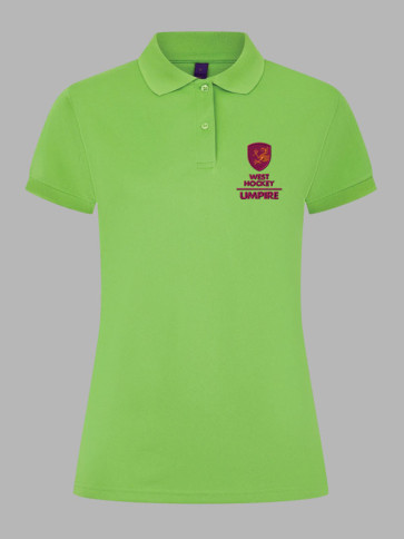 West Hockey Ladies Coolplus Wicking Polo Shirt - Lime