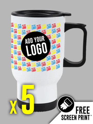 Xpres 14oz Stainless Steel Straw Travel Mug (x5)