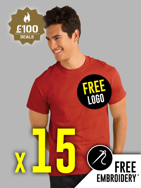 15 x Gildan Heavy Cotton T-Shirts 