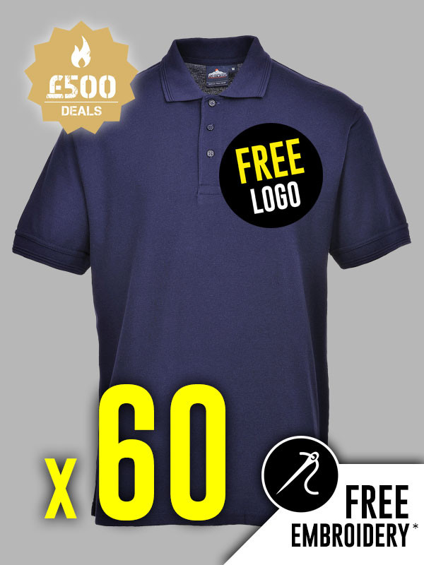 60 x Portwest Naples Polo Shirts - £500 Bulk Deals - Work Packs & Deals ...