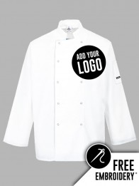 Portwest Suffolk Ring Stud Chefs Jacket