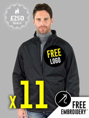 11 x Result Core Soft Shell Jackets