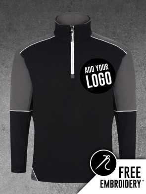 Orn Fireback Contrast Zip Neck Sweatshirt