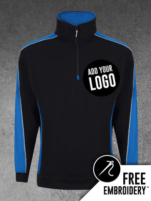 Orn Avocet Contrast Zip Neck Sweatshirt