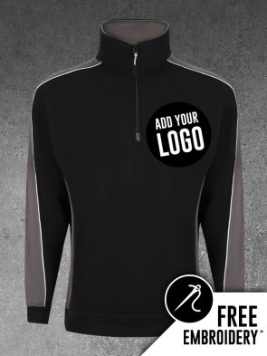 Orn Avocet Contrast Zip Neck Sweatshirt