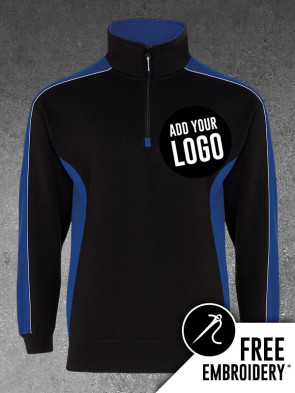 Orn Avocet Contrast Zip Neck Sweatshirt