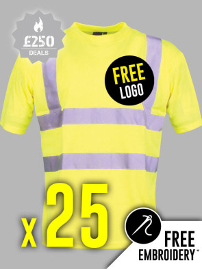 25 x Warrior Hi-Vis T-Shirts