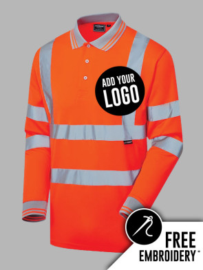 Supertouch Hi-Vis Bird Eye Long Sleeve Polo Shirt