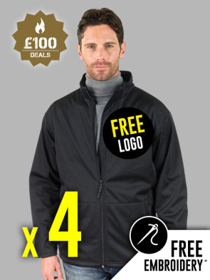 4 x Result Core Soft Shell Jackets