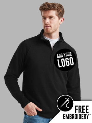 Fruit of the Loom Classic Zip Neck Sweatshirt