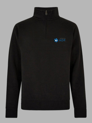 Kustom Kit Zip Neck Sweatshirt - Black