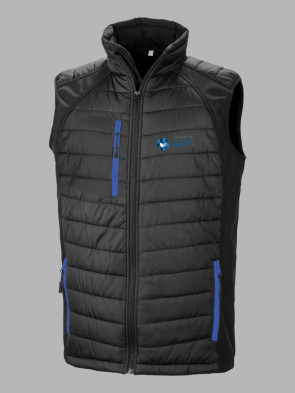 Result Compass Contrast Padded Gilet - Black/Royal trim