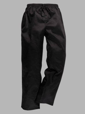 Portwest Drawstring Chefs Trousers - Black
