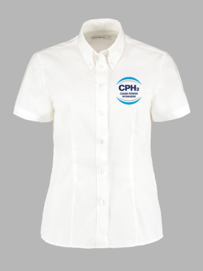 Kustom Kit Ladies Short Sleeve Oxford Shirt - White