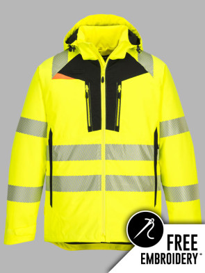 Portwest DX4 Hi-Vis Dynamic Stretch Contrast Winter Jacket