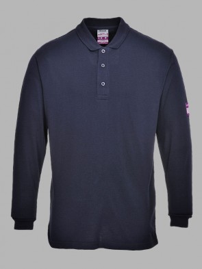 Portwest Modaflame Flame Resistant Anti-Static Long Sleeve Polo Shirt