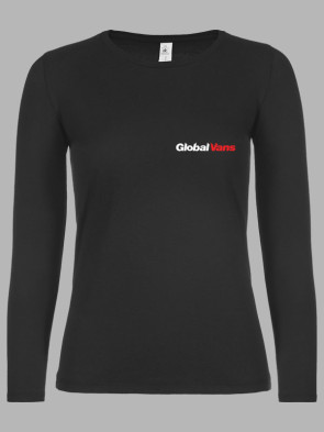 B&C Ladies #E150 Long Sleeve T-Shirt - Black