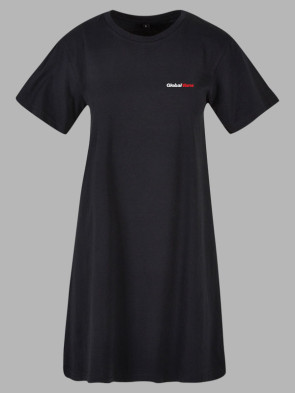 Build Your Brand Ladies Tee Dress - Black