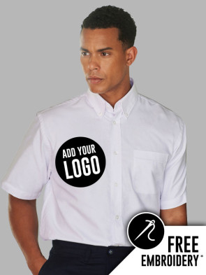 Henbury Classic Short Sleeve Oxford Shirt