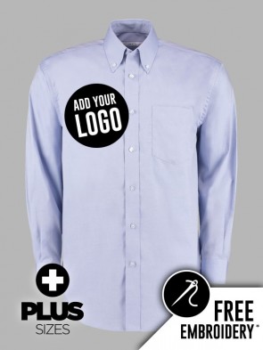 Kustom Kit PLUS SIZE Long Sleeve Corporate Oxford Shirt