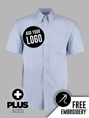 Kustom Kit PLUS SIZE Short Sleeve Corporate Oxford Shirt