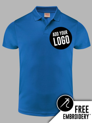 Printer Red Smash 100% Polyester Polo Shirt