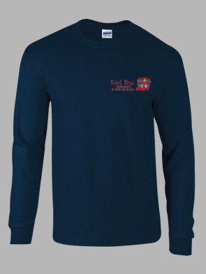 Gildan Mens Ultra Cotton Long Sleeve T-Shirt - Navy