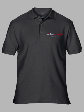 Gildan Hammer Pique 100% Cotton Polo Shirt - Black