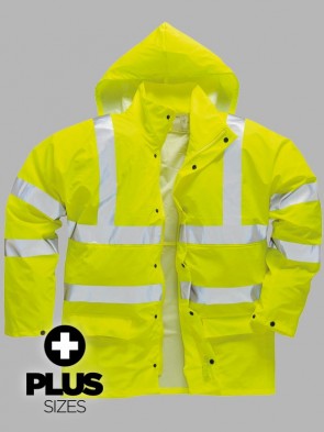 Portwest PLUS SIZE Hi-Vis Sealtex Ultra Unlined Rain Jacket
