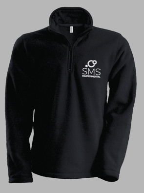 Kariban Enzo Zip Neck Micro Fleece - Black