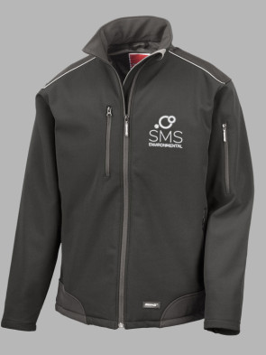 Result Work-Guard Ripstop Soft Shell Jacket - Black / Black trim