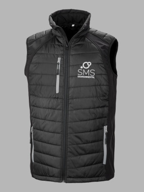 Result Genuine Recycled Compass Padded Gilet - Black / Grey trim