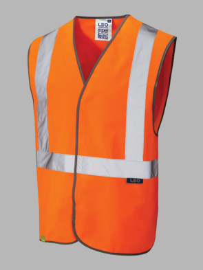 Leo Hi-Vis Lapford Railway Vest - Orange
