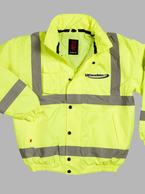 Warrior Hi-Vis Bomber Jacket - Yellow