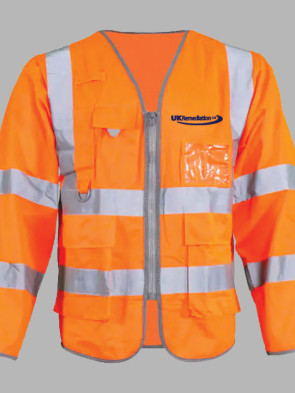 Warrior Hi-Vis Executive Long Sleeve Vest - Orange