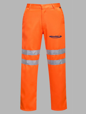 Portwest Hi-Vis GO/RT Polycotton Trousers - Orange