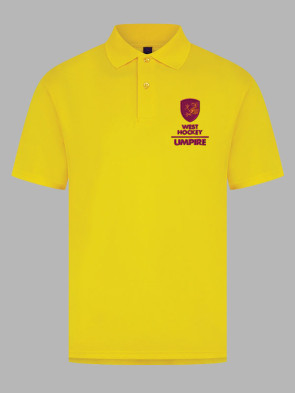 West Hockey Mens Coolplus Wicking Polo Shirt - Yellow