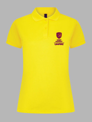 West Hockey Ladies Coolplus Wicking Polo Shirt - Yellow