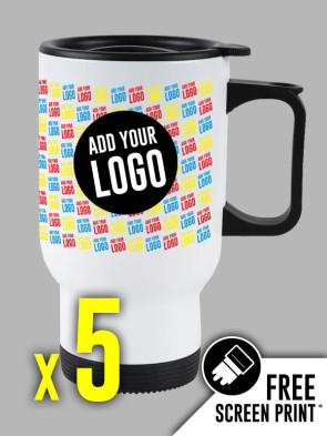 Xpres 14oz Stainless Steel Straw Travel Mug (x5)