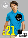 21 x Asquith & Fox 100% Cotton Polo Shirts