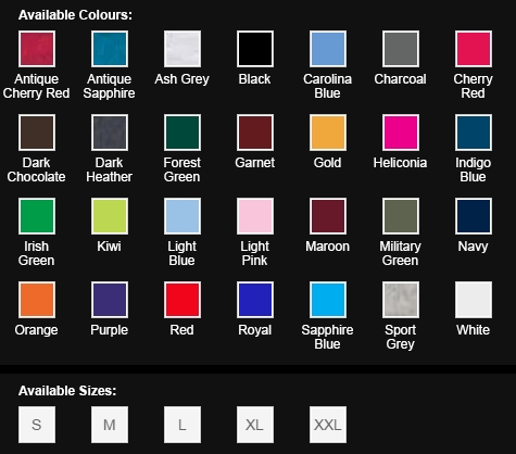 Gildan Heavy Cotton T-Shirt - Colours & Sizes